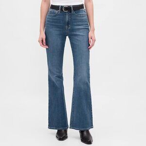 GAP High Rise '70s Soft Vintage Flare Jeans Medium Wash Size 6/28 Short NEW NWT